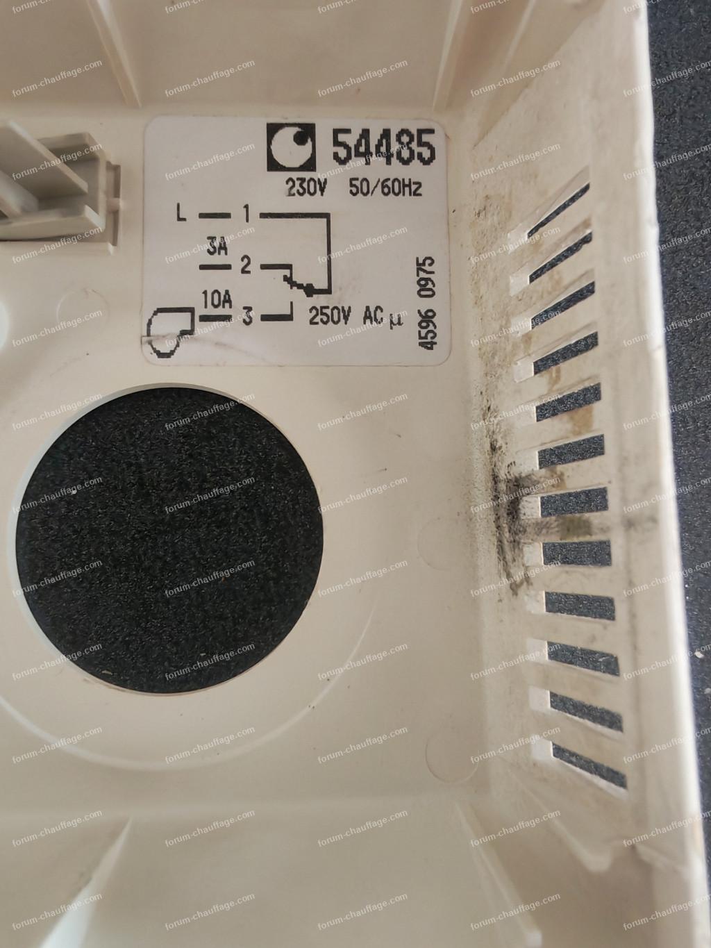 branchement thermostat d'ambiance