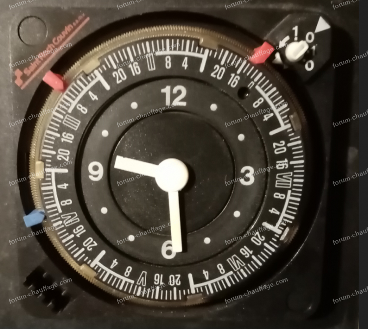 horloge hebdomadaire chaudière Saint Roch