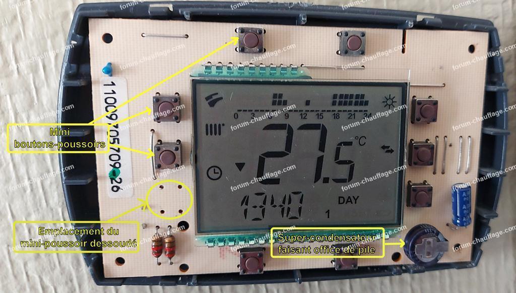 problème télécommande chaudière Chappée
