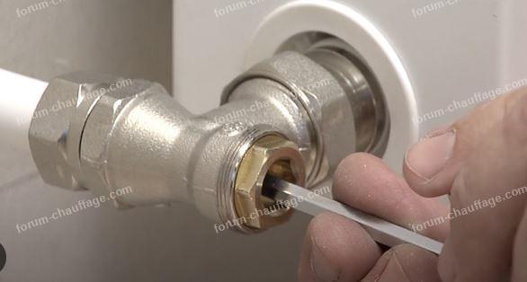 té de réglage radiateur